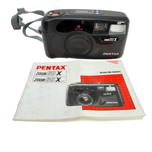 Pentax Zoom 60-X AF 35mm Film Point & Shoot Camera - Tested/Works - Picture 2 of 9